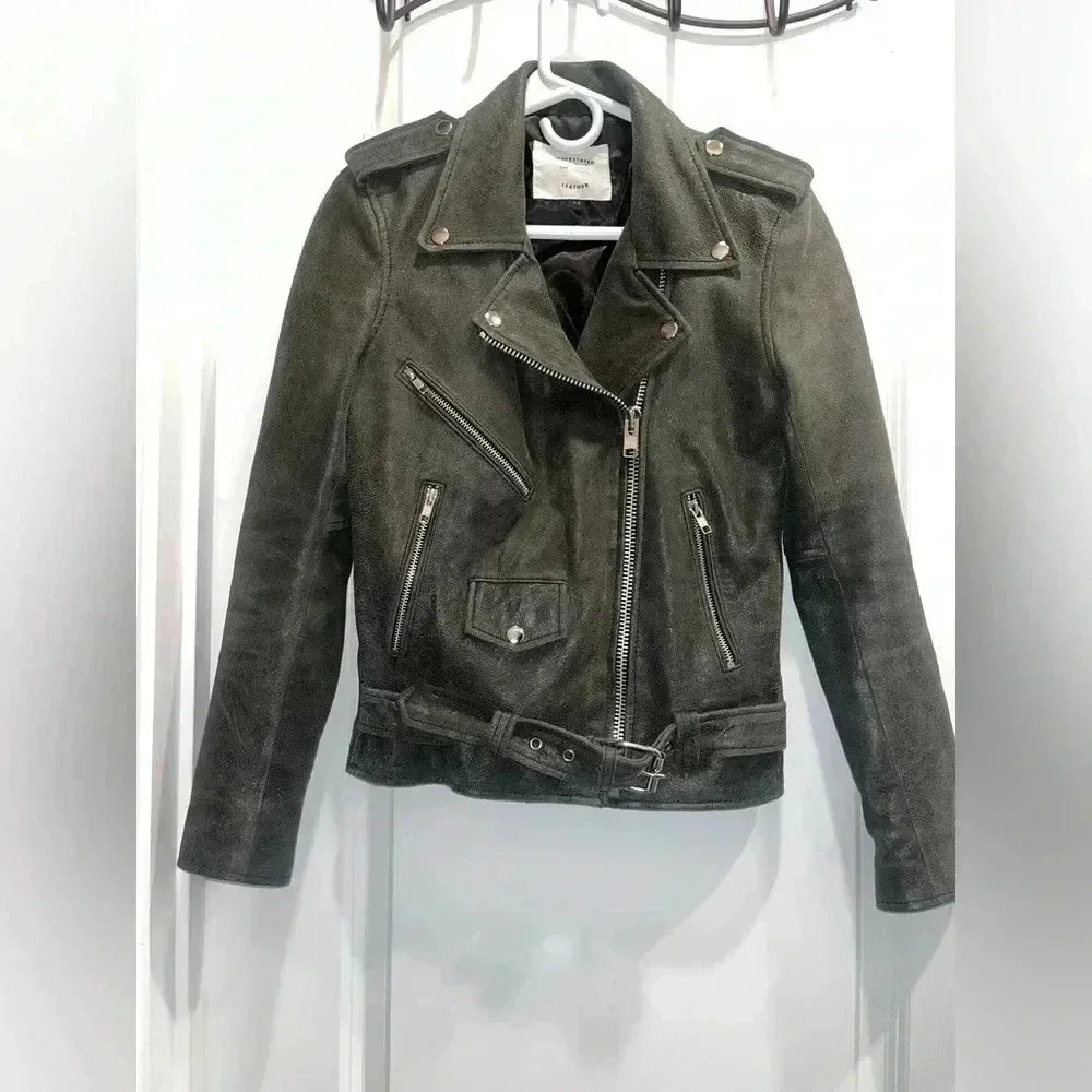 Understated leather Moto jacket
